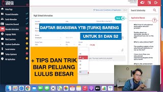 full cara mendaftar beasiswa turki ytb tahun 2021 untuk s1 dan s2 [upl. by Markos]