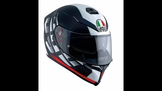 AGV K5 S DARKSTORM Motorcycle Helmet Matt BlackRed [upl. by Woodson988]