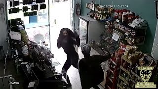 Clerk Uses EmptyHanded Skills to Thwart Robber  Active Self Protection [upl. by Ginnifer376]