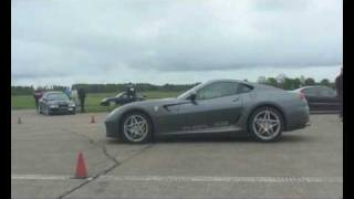 Ferrari 599 GTB F1 vs Porsche 911 Turbo TipTronic  GTBoard [upl. by Aioj]