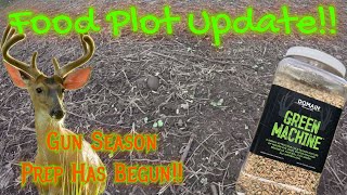 Domain Green Machine Food Plot Update amp Deer Scouting [upl. by Anelram]