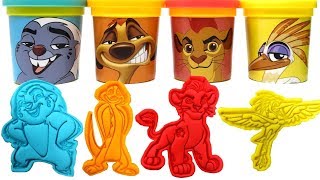 PlayDoh Disney Junior The Lion Guard Molds amp Toys Kion Timon Fuli Bunga Ono Beshte Learn Colors [upl. by Kearney]