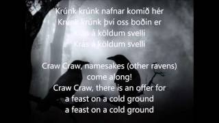 Valravn  Krummi Lyrics in Icelandic amp English [upl. by Casandra870]