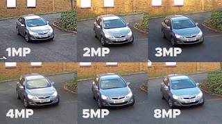 Gaia CCTV What do megapixels mean to your CCTV system Resolutions 1MP8MP compared [upl. by Jacinthe]