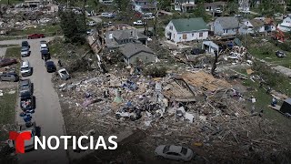 Este pueblo en Iowa prácticamente desapareció en segundos por un tornado  Noticias Telemundo [upl. by Secnirp]