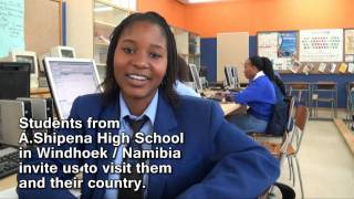 Students from AShipena High School in Windhoek  Namibia invite us to visit them and their county [upl. by Halilahk561]