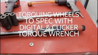 Torquing Wheels To Spec With a Digital and Clicker Torque Wrench [upl. by Michelle]