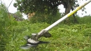 Using my Stihl FS 85 brushcutter in high grass with the brush knifeblade on pt 2 [upl. by Petracca612]