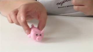 How To Make A Pink Fondant Pig [upl. by Ainoet]