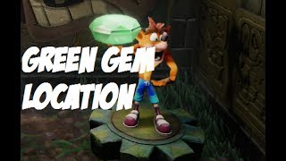 Crash Bandicoot Green Gem Location  The Lost City Walkthrough [upl. by Kong]