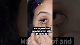 Smudge proof Kajal at home 😱youtubeshorts kajal athome smudgeproofkajal eyemakeup eyeliner [upl. by Lopes]