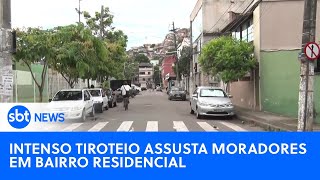 Polícia investiga intenso tiroteio em bairro residencial no ES  SBTNewsnaTV 210224 [upl. by Debee]