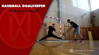 Handball goalkeeper exercise sliding technique [upl. by Harbot]