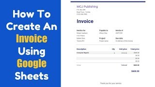 How To Create An Invoice In Google Sheets [upl. by Jefferson]