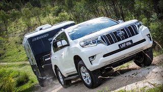 TOYOTA PRADO Test Towing KEDRON® Caravan Custom built 17 x 7ft  2535kg Tare [upl. by Billie]