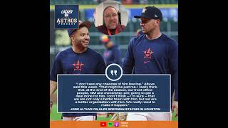 What did Jose Altuve say about the astros resigning Alex Bregman [upl. by Legin]