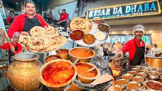 Best Dhaba in Amritsar  Dal Fry Palak Paneer Lacha Parantha  Kesar Da Dhaba  Amritsar Food [upl. by Anitsrhc286]