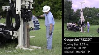 Geoprobe® 7822DT  Driving 375 in Tooling to 30 Feet [upl. by Attezi]