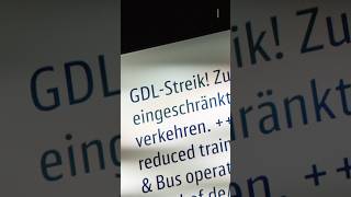 GDL Neuer Warnstreik bei der Bahn beginnt shorts [upl. by Sarah]