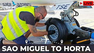 Ponta Delgada Sao Miguel Island to Horta Faial Island with Sata Air Azores Airlines [upl. by Lindsley]