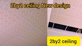 2by2 ceiling design  2x2 False Ceiling Tiles Box Price  22 ceiling board [upl. by Erasaec895]