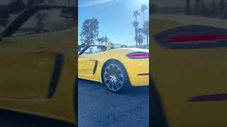 Racing Yellow 2024 Porsche 718 Boxster with the Sport Chrono Red Interior [upl. by Marcia]