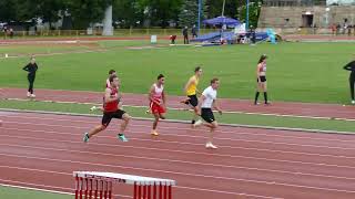 Anej Čurin Prapotnik SLO 1051 100 m 1st Place Dinamo Zrinjevac atletski miting Zagreb 2023 [upl. by Ahsuat]