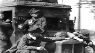 German soldiers of 512th Tank Destroyer Battalion under Lt Albert ErnstHD Stock Footage [upl. by Oivaf]