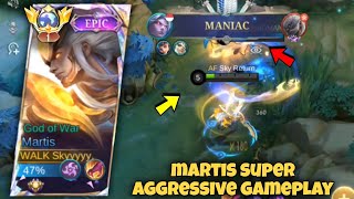 TOP GLOBAL MARTIS PERFECT amp SUPER AGGRESSIVE GAMEPLAY🔥  Best Build 2024  MLBB [upl. by Bastien680]