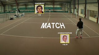 Christophe 153 vs Thomas 15  Match corpo  22032016 [upl. by Aissyla875]