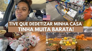 TIVE QUE TIRAR TUDO DOS ARMÁRIOS PARA DEDETIZAÇÃO  COMPRAS NO MERCADO  VLOG NOS ESTADOS UNIDOS [upl. by Resay]