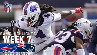 Buffalo Bills vs New England Patriots  2023 Week 7 Game Highlights [upl. by Jacinto979]