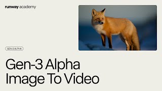 Image to Video with Gen3 Alpha  Runway Academy [upl. by Ahsinrev468]