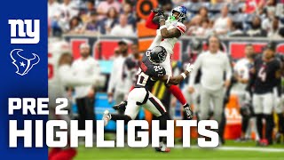 Highlights Giants vs Texans  2024 Preseason Week 2  New York Giants [upl. by Thurlow768]