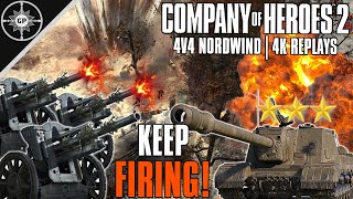 Thousand Shell Hell  4v4 Nordwind  4K CoH2 Casts 44 [upl. by Job]