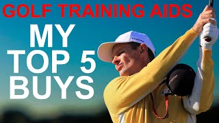 DO NOT WASTE YOUR MONEY MY top 5 GOLF Training AIDS [upl. by Salesin906]