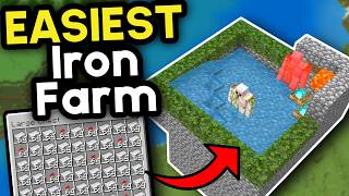 The BEST Iron Farm Minecraft Bedrock 121 [upl. by Niveg]