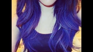 DIY DIP Dye hair  Purple Hair Extensions  Review HairextensionSalecom [upl. by Nannarb]