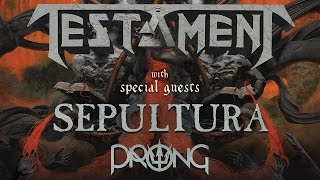 TESTAMENT  SEPULTURA  Spring 2017 Tour OFFICIAL TOUR TRAILER [upl. by Colette]