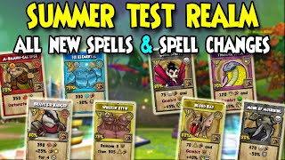 Wizard101 ALL NEW SPELLS amp CHANGES  SUMMER 2024 TEST REALM [upl. by Yssirc]