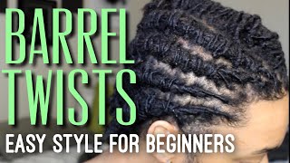 Barrel Twists for Beginners  Styling Short Dreadlocks [upl. by Sevy]