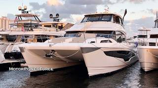 Aquila Largest Power Catamaran 70 Luxury Yacht Walkthrough [upl. by Brinson]