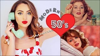 Recreating CLASSIC 50s Makeup amp Hair Tutorial  Vintage Beauty [upl. by Raddy]