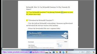 DeSmuME How To Use DeSmuME Emulator To Play Nintendo DS Games [upl. by Sitruc791]