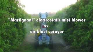 Electrostatic Mist Blower vs Air Blast Sprayer [upl. by Thurmond]