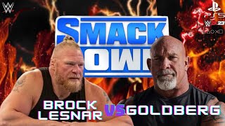 WWE 2K23 Brock Lesnar vs Goldberg SmackDown Full Match PlayStation 5 Console Gaming PS5 Gameplay [upl. by Ecikram]