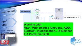 Math Mathematics functions ADD Subtract multiplication in TIA [upl. by Granoff220]