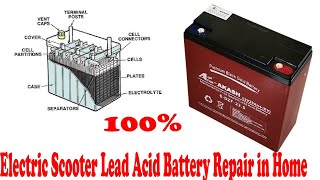 Electric Scooter Lead Acid Battery Repair in Home Lead Acid Battery Voltage Charger Cut Off 48v 60v [upl. by York]