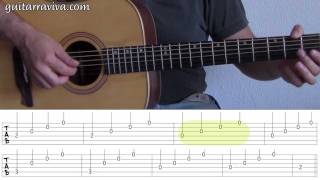 FP 01  ARPEGIOS LECCION GUITARRA FACIL PRINCIPIANTES APRENDIZ FINGERPICKING leer tablaturas tabs [upl. by Yerffoeg317]