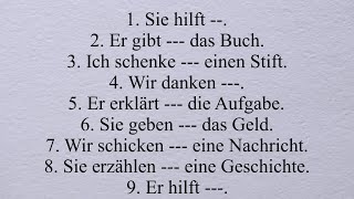 Dativ oder Akkusativ Mir mich dir dich ihm ihn uns euch Sie sie ihnen A1 A2 [upl. by Anoj]